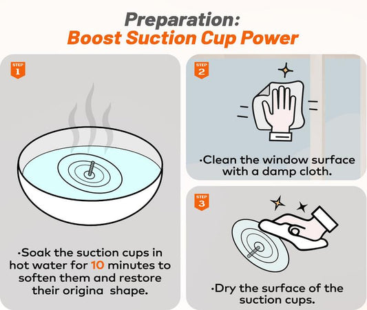 Folding Cat Hammock for Window - Cordless, Machine Washable Bed, Robust Metal Frame, Strong Suction Cups,Cat Window Perch for Cats and Small Dogs