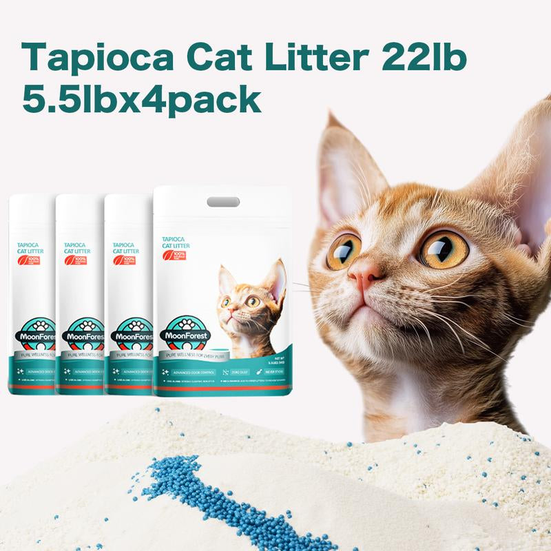 Moonforest Cat Litter,Kitty Litter,Tapioca Cat Litter, Smart Litter Boxes Cat Litter,Tofu Cat Litter, Clumping Premium, Low Dust Cat Comfort