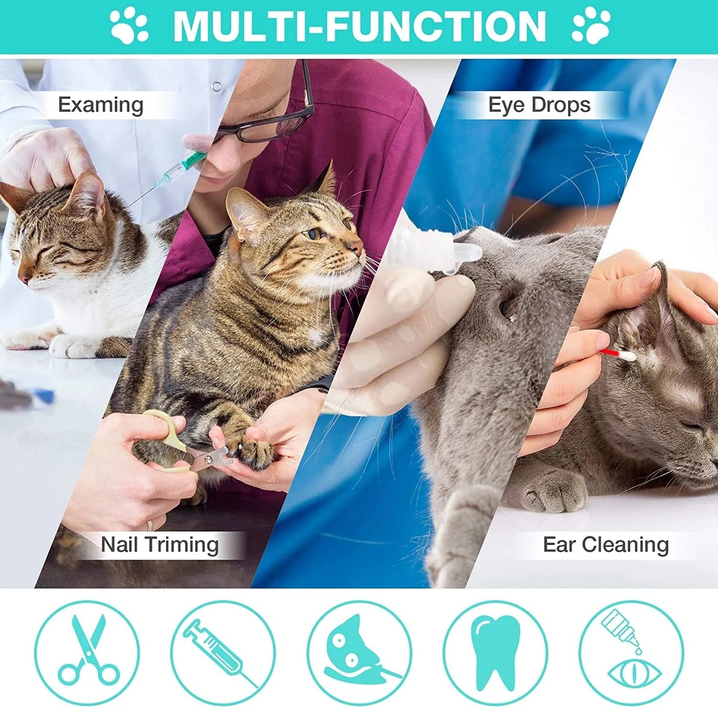 Cat Bathing Bag Puppy Cleaning Shower Bag Grooming Bag for Bathing Anti-Scratch