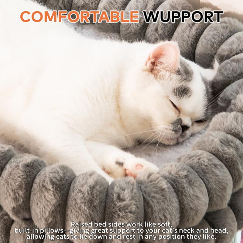 Folding Cat Hammock for Window - Cordless, Machine Washable Bed, Robust Metal Frame, Strong Suction Cups，Cat Window Perch for Cats and Small Dogs